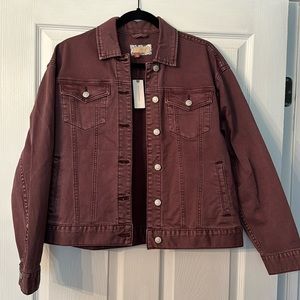 Anthropologie Pilcro Jean Jacket in Wine Purple. Small